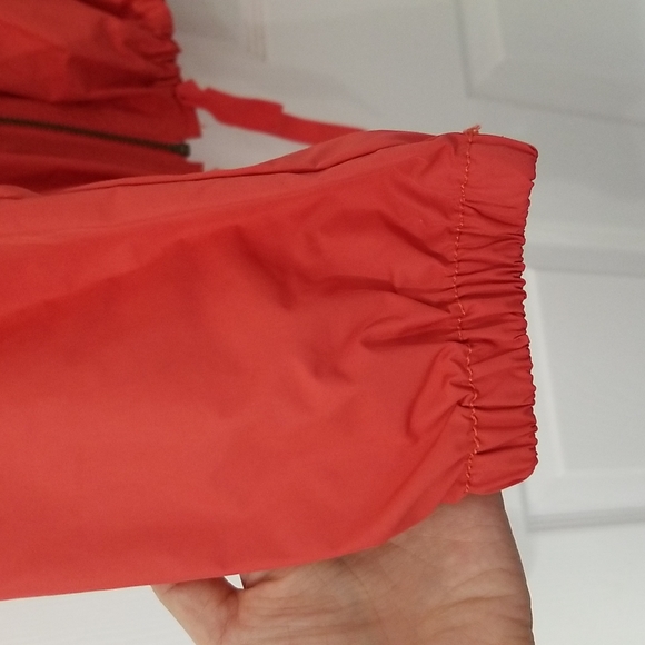 Tiered Orange Color Anorak Jacket- LOFT Women Size XS - Picture 7 of 9